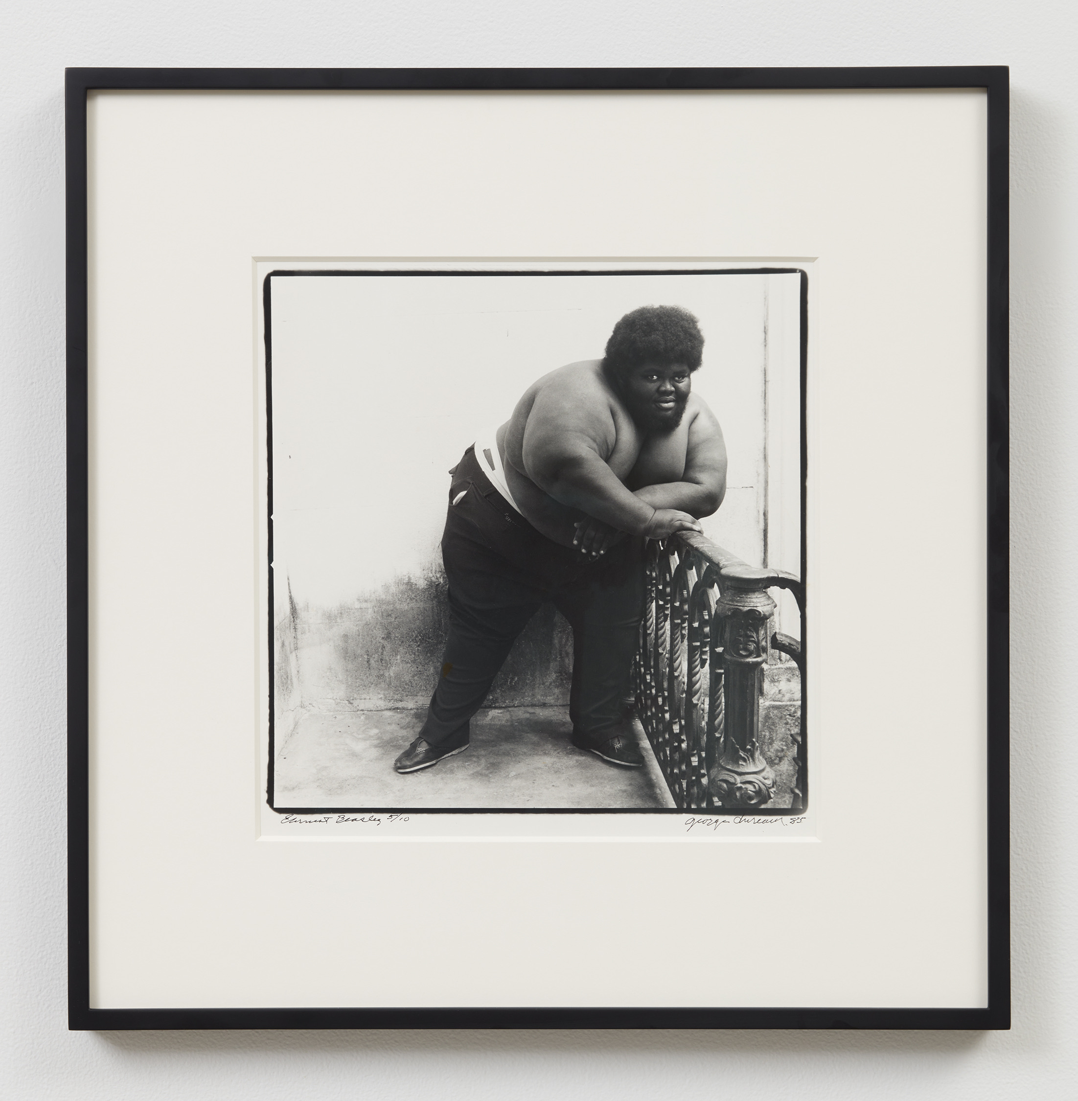 George Dureau, <i>Ernest Beasley</i>, 1985. Silver gelatin print, 24 x 23 1/2 in (61 x 59.7 cm)